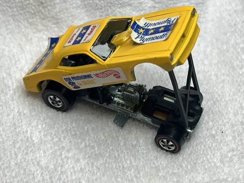 Hot Wheels Redline SNAKE Funny Car Yellow Enamel US Very Nice !! - Picture 4 of 5