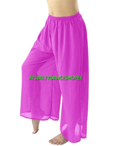 Women Girl Chiffon Palazzo Pant Beach Hippie Boho Yoga Wide Leg Trouser Costumes - Picture 20 of 33