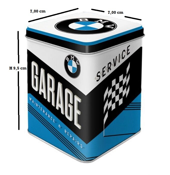 Scatola Vintage porta bustine da Thè logo Bmw Garage