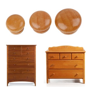 1 5pcs Wooden Unfinished Drawer Pulls Kitchen Cabinet Knobs Diy