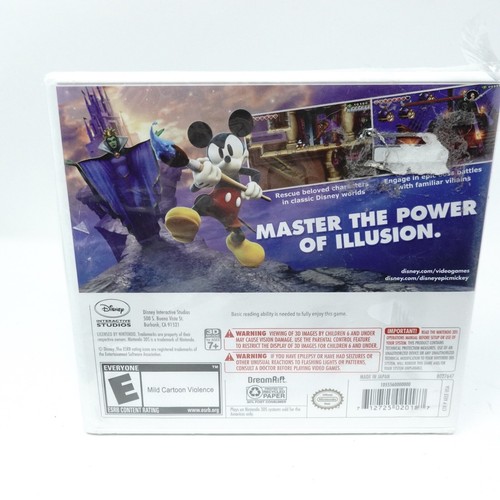 Epic Mickey: Power of Illusion (Nintendo 3DS, 2012) *,sealed* Box Tear - Picture 3 of 5
