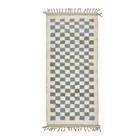Beni Ourain Moroccan Handmade Rug 4'x8'4 Berber Checkered Gray Wool Tribal Rug .