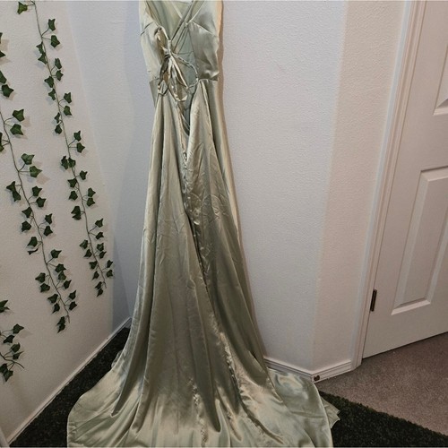 Lavetir Neu mit Etikett Seide Satin Brautjungfernkleid Größe 10 - Bild 10 von 13