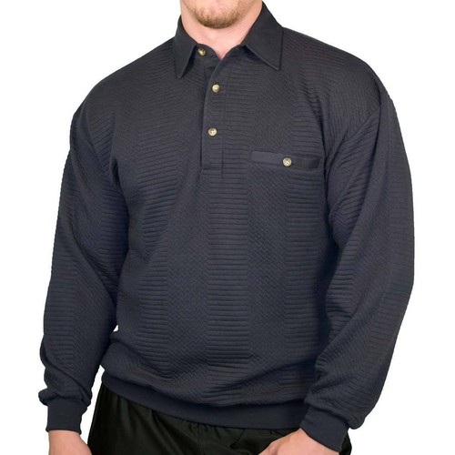 Palmland LD Sport Solid Textured Banded Bottom Big and Tall Long Sleeve Shirt - Picture 17 of 69