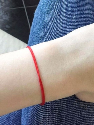 Thin Lucky Red String Bracelet - Cotton Strings Simple Couples Bracelets Jewel - Bild 3 von 12