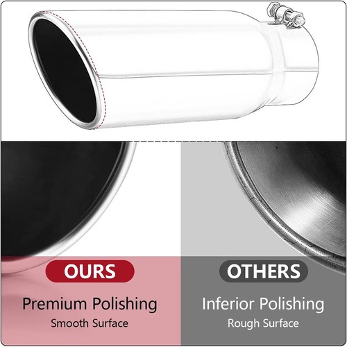 For Nissan TITAN 5" Inlet 8" Outlet 15" Long Bolt-On Stainless Exhaust Pipe Tip - Bild 6 von 8