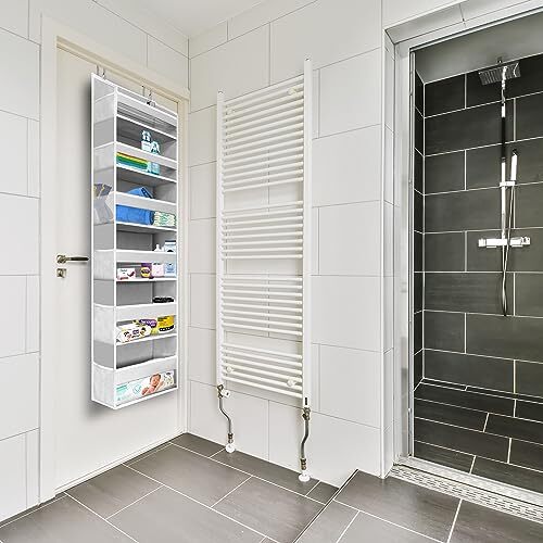 1 Pc Heavy Duty Over The Door Organizer 55x14x6.7 6 Large Front & 12 Side Pocket - Picture 6 of 9