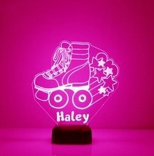 Roller Skate Lamp, LED Night Light - Personalized FREE, Roller Skate w/ Remote