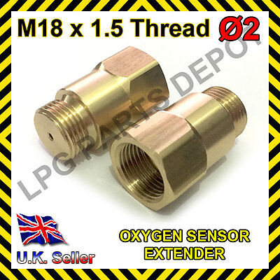 Lambda O2 Oxygen Sensor Extender Spacer for Decat /& Hydrogen M18 x D4 hole STEEL
