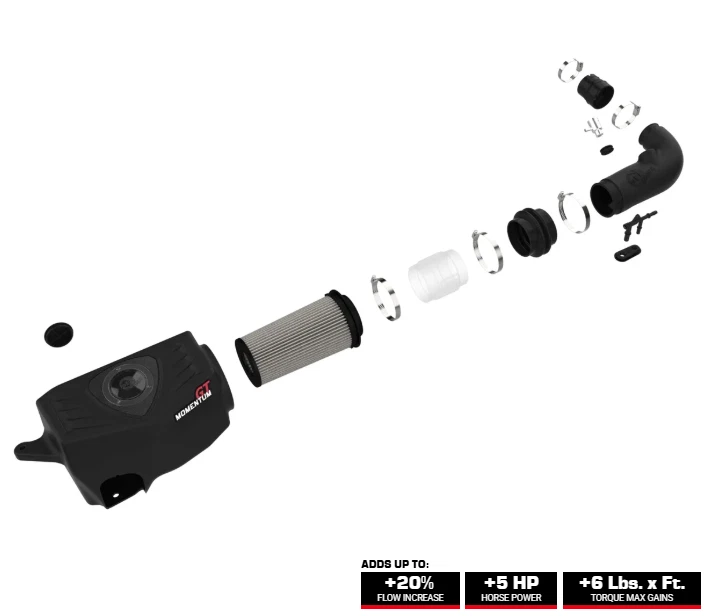 aFe Power Momentum Cold Air Intake w/ Pro Dry Filter For 17-25 Alfa Romeo Giulia - Imagem 2 de 4