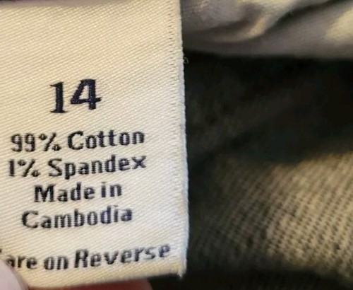 VERA WANG Boyfriend Denim Jean Shorts 14 Solid Modest Distressed Cotton Blend - Picture 8 of 9
