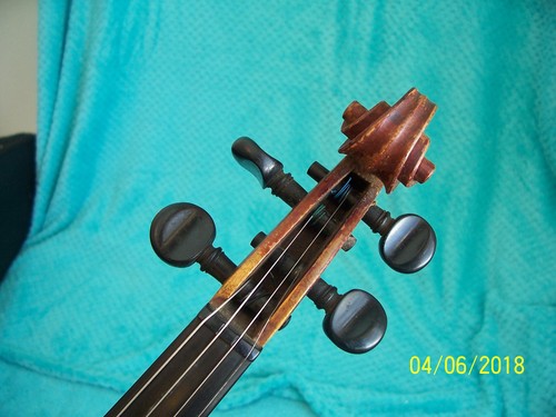 1870's - 1900's Paganini 4/4 violin real good cond. w/ case Germany or France - Picture 11 of 12