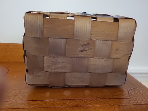 Basketville Vermont handbemalt geflochten Korb Teiler Leuchtturm Segelboot - Bild 11 von 15