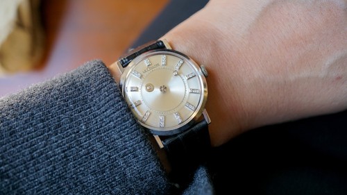 LeCoultre 14k White Gold Mystery Silver Dial Galaxy Vintage c. 1950s - Picture 4 of 14