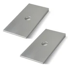 2.5 Degree Universal Axle Shims for Leafs Springs and Lift Blocks Silver