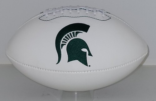 MICHIGAN STATE Logo FOOTBALL NCAA Full-Size White Panel Autograph SPARTANS - Bild 1 von 2