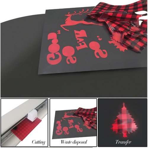 Plaid Heat Transfer Vinyl Roll Iron On Heat Press Htv T-shirt 10"x5' For Xmas - Picture 9 of 38