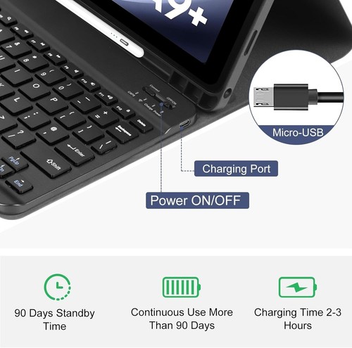 Keyboard Case for Samsung Galaxy Tab A9+ / A9 Plus 11 Inch 2023 Slim Bluetooth - 第 6/8 張圖片