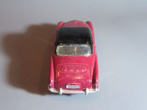 A462 Vintage 1959 Dinky 187 England VW Karmann Ghia Ridipinti Rosso 1:43 - Foto 7 di 7