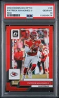 Patrick Mahomes 2022 Donruss Optic Red 76/99 PSA 10 #94