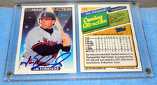 2 1993 Topps #799 JIM EDMONDS One is Signed Autographed Rookie Baseball Card. rookie card picture