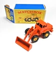 Vintage 1965 MATCHBOX LESNEY No. 69 Hatra Tractor Shovel ORANGE MIB