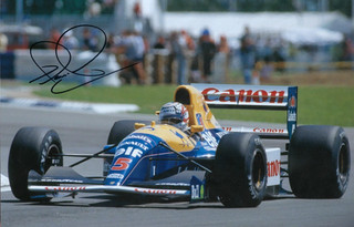 NIGEL MANSELL 1992 F1 WORLD CHAMPION SUPERB HAND SIGNED 12x8 PHOTO