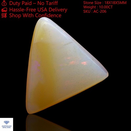 Cabujón de ópalo de fuego natural trillón de piedras preciosas artesanales... - Imagen 4 de 11