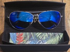 Maui Jim Mavericks MJ264 17 Silver Blue Hawaii Polarized Sunglasses SEE DETAILS
