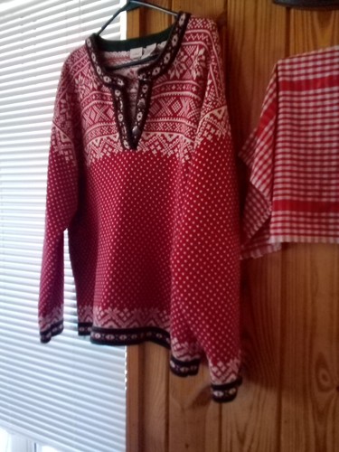 LL Bean Pullover Damen XL Baumwolle Rot Mehrfarbig - Bild 5 von 5
