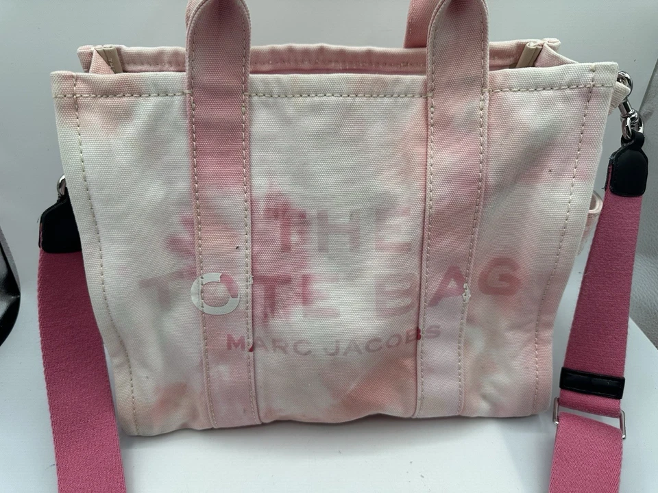 Bolso de Mano Marc Jacobs Traveler Rosa Tie Dye Tela Lona Convertible XBody Foto 2 de 4