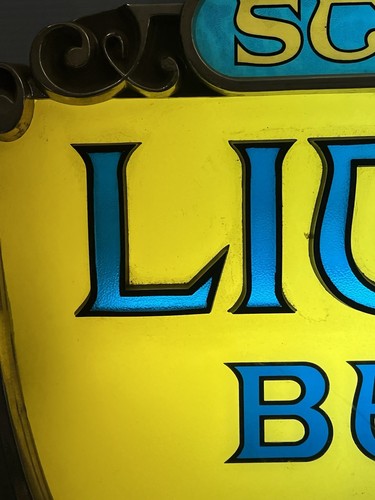Vintage 1970s Schlitz Light Beer on Tap Light with Motion Sunburst Sign Wall - Picture 5 of 17