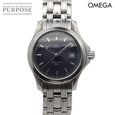 Omega Seamaster 120 Ladies Watch 2571.81 Blue Quartz Silver Used From Japan