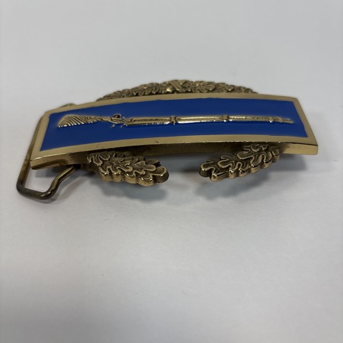 Vintage 1981 Baron Buckle Brass U.S. Army Combat Infantryman Gürtelschnalle - Bild 4 von 15