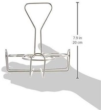 Winco WH-4 3-Ring Condiment Jar Holder, Chrome Plated