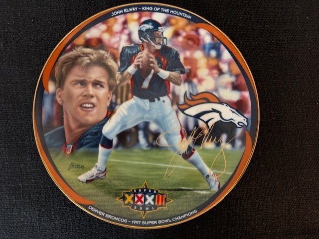 1998 Bradford Exchange John Elway Denver Broncos SB 32 Commemorative Plate