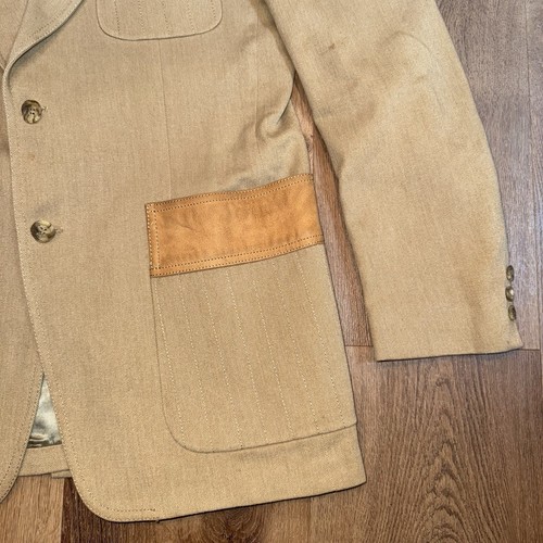 Vintage 60s 70s Leisure Suit Mens 44 L Jacket Coat 36 33 Pants Disco Hippy Mod - Picture 11 of 24