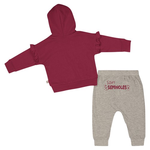 Girls Infant Colosseum Garnet Florida State Seminoles Patches Fleece Pullover - Bild 2 von 2