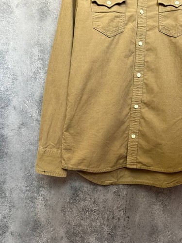 Diesel Co. Western Corduroy Shirt Vintage Camel Brown Regular Fit Men's Size S - Picture 7 of 17