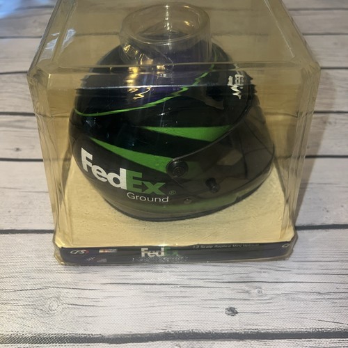 Denny Hamlin FEDEX Nascar 1:3 Scale Helmet - Yellowing - Picture 6 of 8
