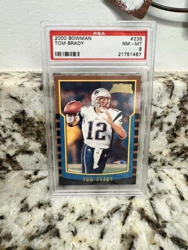2000 Bowman Tom Brady Rookie Card #236 (RC) PSA 8 Near Mint / Mint
