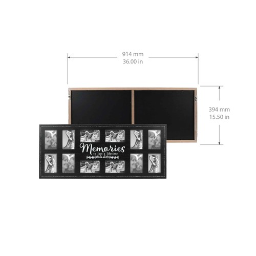 Prinz 12-Opening Memories Collage Picture Frame 36'' X 15.5'', Black (09-DS-8... - Picture 4 of 5
