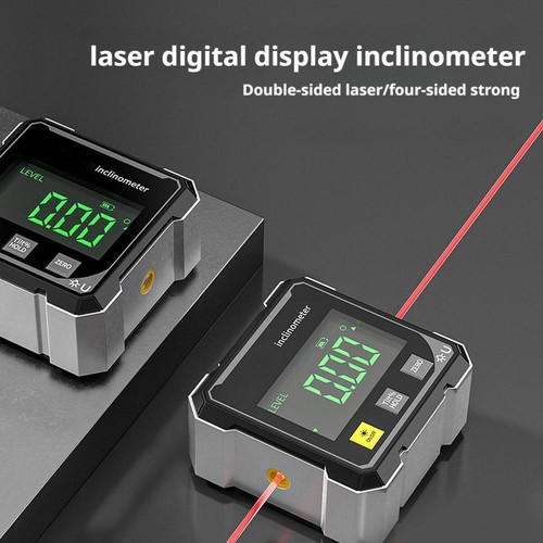 Righello Angolare Elettronico, Mini Inclinometro Digitale Elettronico con Laser Caldo W2H9 - Foto 9 di 15