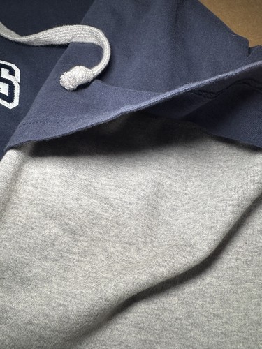 New York Yankees Full Zip Hoodie Shirt Jacket Mens Size 2XL Navy Gray - Picture 7 of 7