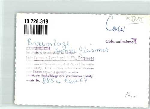 10728319 - 3389 Braunlage Geschaeft Glaesner Werbung Hoer ZU Bravo Ort - Bild 2 von 2