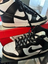 Size 12 - Nike Dunk High Black White DD1399-105 USED Men Size 12