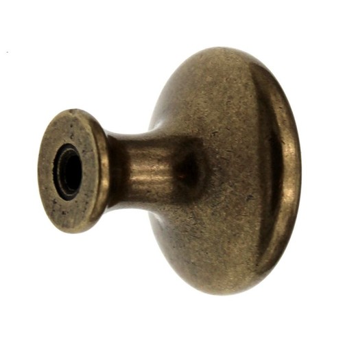P14255-LB Lustre Brass 1 1/8" Mushroom Cabinet Knob Pulls Hickory Conquest - Picture 3 of 4