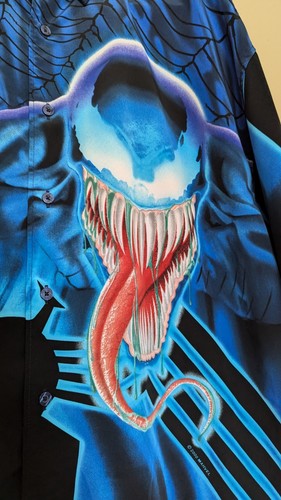 Vintage Changes Venom 2000 Marvel All Over Print Button Up Shirt Sz XXL 25x33 - Picture 3 of 9