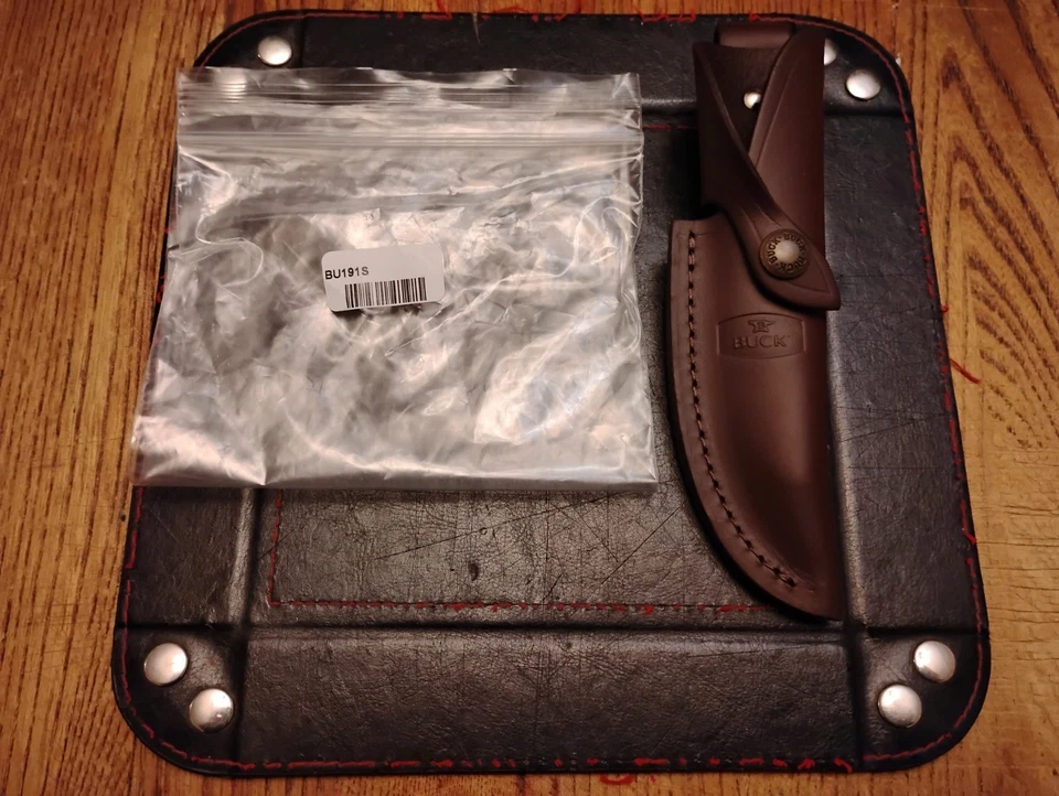 Facas BUCK 191 bainha de faca com zíper couro genuíno Buck bainha de fábrica BU191 - Imagem 3 de 4