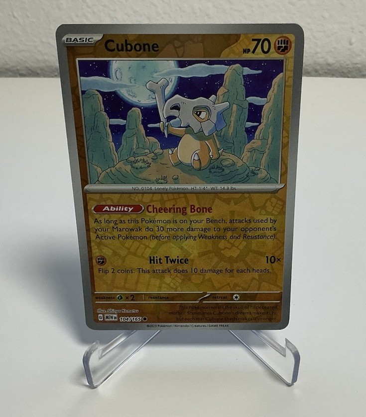 Pokémon  151 - Cubone 104/165  - Reverse Holo - NM/M